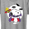 Women's - Peanuts - Snoopy Woodstock Vampire Short Sleeve Graphic T-Shirt - 2 of 4