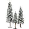 Tangkula 3' 4' 5' Artificial Christmas Tree Set of 3 w/ Snow-flocked Branch Tips - 4 of 4