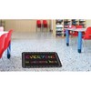 Smart Poly® Welcome Mat with Slip Resistant Backing, 15.5" x 23.5", Chalk Loops Everyone Welcome - 3 of 4
