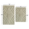 Knightsbridge Stylish And Comfortable Traditional Diamond Design 2 PC Cotton Bath Rug Set 20"x30" & 24"x40" Light Blue - 3 of 4