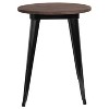 Flash Furniture 24" Round Metal Indoor Table with Rustic Wood Top - image 4 of 4