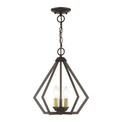 Livex Lighting Prism 3 - Light Pendant in  English Bronze/Antique Brass