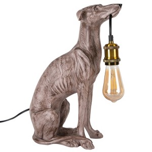YIYIBYUS Brown Creative Resin Dog Design Bedside Lamp Table Lamp for Living Room - 1 of 4