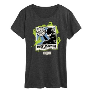 Women's - Beetlejuice - Beetlejuice Wolf Jackson Ghoul Squad Afterlife Crime Unit Short Sleeve Graphic T-Shirt - 1 of 4