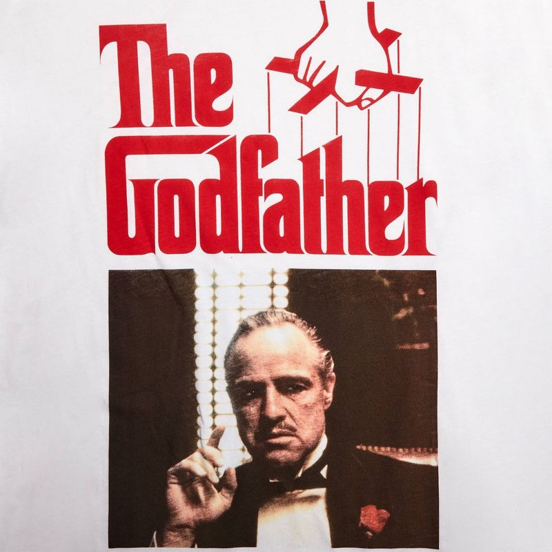 Men&#39;s The Godfather Short Sleeve Graphic T-Shirt - White, 3 of 4