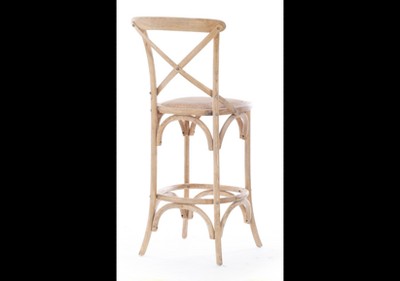 Roxy Coastal Gray Wash Vintage-Style Barstool 30"