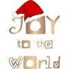 Men's Design By Humans Christmas Design - Joy to the World in Gold Design and Red By SimplyDesign Tank Top - 2 of 3
