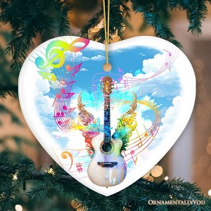 Harmonious Music from a Guitar Ornament, Colorful and Musical Souvenir, Musician Gift| OrnamentallyYou - 1 of 4