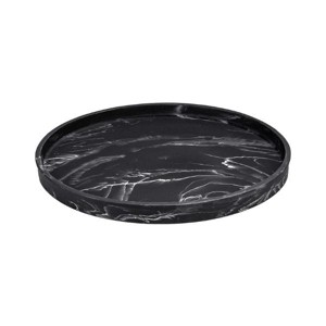Hub Styler Marble Black Resin Round Tray - 1 of 4