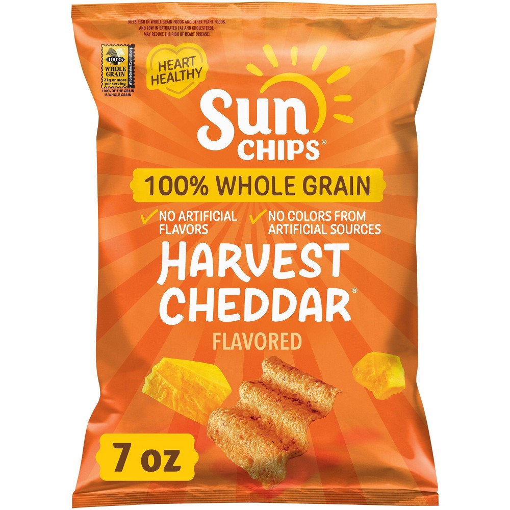 UPC 028400147392 product image for SunChips Harvest Cheddar Flavored Wholegrain Snacks - 7oz: 100% Whole Grain, No  | upcitemdb.com