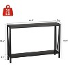 Acekool Industrial Console Table with V-Design, 2-Tier Entryway Sofa Table for Living Room & Hallway, Space-Saving Storage - 3 of 4