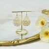 Handmade 14K Gold Plated Filigree Earrings: Elegant Dangle Earrings for Women - 4 of 4