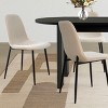 7-Pcs Modern Dining Set For 6,Black Oval Dining Table & Armless Dining Chair with Metal Leg Upholstered Kitchen Chair for Dining Room-Tanpinhause - 4 of 4