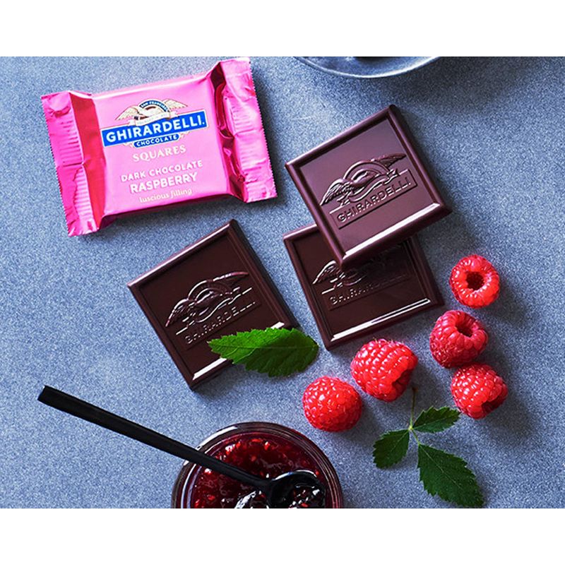 Ghirardelli Dark Chocolate &#38; Raspberry Filling Candy Squares - 6.38oz, 4 of 11