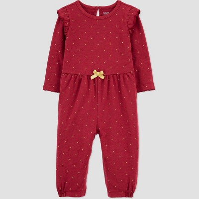 maroon baby romper