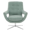 Quinn Adjustable Swivel Accent Chair: Polished Steel, Tufted Back, Foam Padded - Armen Living - 3 of 4