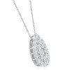 Pompeii3 2Ct TW Real Diamond Tear Drop Pendant 10k White Gold 18" Women's Necklace - 2 of 4