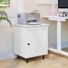 Tangkula Nightstand Mid Century Modern End Table w/Door Heavy-Duty Metal Legs for Bedroom - 4 of 4