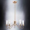 Urban Ambiance Luxury Transitional Chandelier,  15''H x 21''W,  Brushed Brass Finish, ULB2220 - 3 of 4