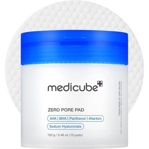 MediCube Zero Pore Pad (70 Pads) - 5.46 oz |  Exfoliate facial dead skin cells, remove excess sebum, and unclog face pores - 1 of 4