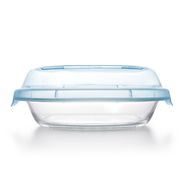 OXO Glass Deep Dish Pie Plate with Lid: Round Pie Pan & Carrier, Dishwasher-Safe, 44.8 Volume Capacity, 1 of 5