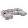 Merax Fully Compressed U-Shaped Modular Sectional Sofa with Ottomans - 3 of 4