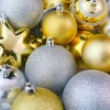 R N' Ds Christmas Snowflake Ball Ornaments - Gold and Silver - 76 Pack - 2 of 3