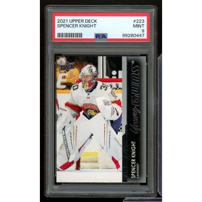Spencer Knight Rookie Card 2021-22 Upper Deck #223 PSA 9