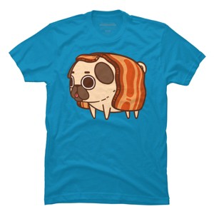 Men's Design By Humans Puglie Bacon Strip By Puglie T-Shirt - 1 of 3