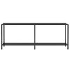 vidaXL Console Table Black 78.7"x13.8"x29.7" Tempered Glass - 3 of 4