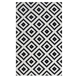 Modway Alika Abstract Diamond Trellis Area Rug, 8X10, Black and White - 1 of 4