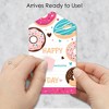 Big Dot of Happiness Donut Worry, Let's Party - Doughnut Cards for Kids - Happy Valentine's Day Pull Tabs - Set of 12 - 2 of 4