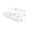 3-Seater Sectional Sofa Deep Seat Sofa Couch Chenille Soft Comfy Upholstered Sofa for Living Room, Apartment-Tanpinhause - 4 of 4