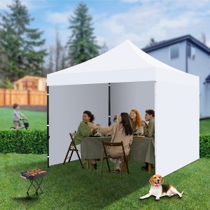 10x10Feet Commercial Pop Up Canopy Tent with 4 Removable Sidewalls - 1 of 4