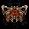 Adult Design By Humans Red Panda Face By LetterQ Pullover Hoodie - image 2 of 3