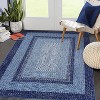 Acekool 9x12 Washable Area Rug, Modern Printed Braided Look, Non-Slip, Stain Resistant Large Brown Carpet for Bedroom, Living Room, Dining Room - 3 of 4
