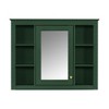 YOOCOZZ 35'' x 27.5'' Wall Mounted Bathroom Cabinet with Mirror and 6 Open Shelves - 2 of 4