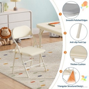 Kids Folding Table and Chairs Set, Toddlers Children's Activity Table and Chairs Set for Dining Room,Daycare,Classrooms - 1 of 4