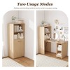 MOEPISY Stretchable Desk, Office Desk With Storage Shelves And Mobile Wheels, Foldable Desk, Natural - 4 of 4