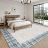 Extra Large Washable Plaid Rug 10x13 Ft Modern Bordered Rug Non-Slip, Low Pile Soft Floor Carpet for Family Room, Stain & Fade Resistant‌ Carpet - 2 of 4