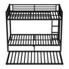 Sapphtopaz Metal Bunkbeds with Ladder, Guardrail, Trundle, Space-Saving Bunk Bed Platform for Teens & Adults - 3 of 4