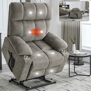 ChicFurnit Living Room Chair Arm Accent Chair Manual Recliner Heavy Duty Lift Support Massage Functions for Living Room, 39.77"*36.62"*42.13" - 1 of 4