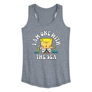 Women's - SpongeBob SquarePants - I'am One With The Sea Graphic Racerback Tank - 1 of 4