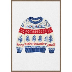 Amanti Art Norwegian wool jumper by Pictufy Studio Canvas Wall Art Print Framed - 1 of 4