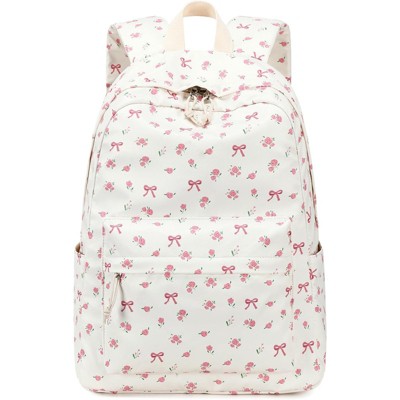 Attop Teen Girls School Backpack Women's Laptop Backpack College Book Bag Middle School Travel Work Commuter Backpack (Strawberry Bow)