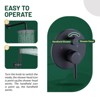 Shower System Shower Faucet Combo Set Wall Mounted with 10" Rainfall Shower Head and handheld shower, Matte Black Finish with Brass Valve Rough-In - 3 of 4