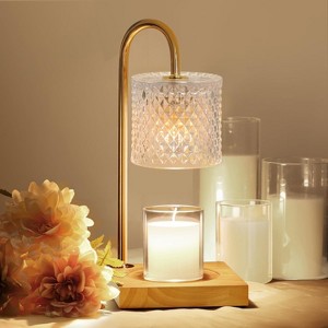 FAAYFIAN Adjustable Candle Warmer Lamp with Timer,Wood Base Metal Shade,Birthday Gifts for Women Mom - 1 of 4