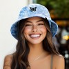Dalix Butterfly Tie Dye Bucket Hat Cotton Embroidery Casual Outdoor Style Womens - 3 of 4