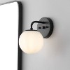 JONATHAN Y Louis Parisian Globe Metal/Frosted Glass Modern Contemporary LED Vanity Light - 2 of 4