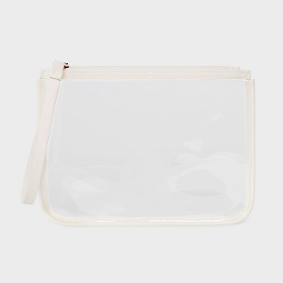 Clear Pouch Wristlet - A New Day™ Cream